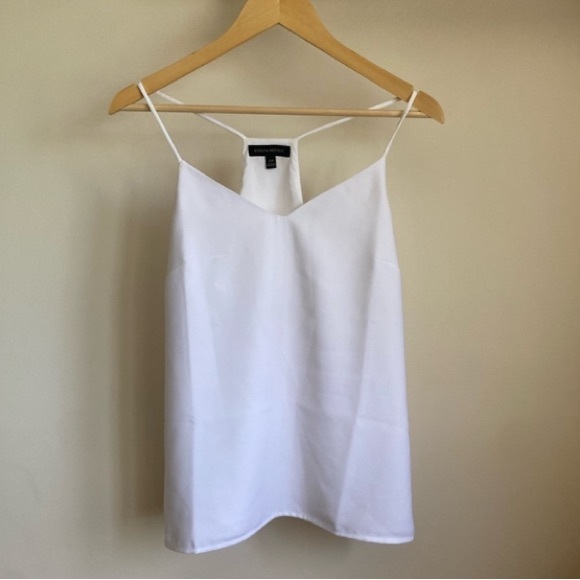 BANANA REPUBLIC White Office Tank Top Blouse - Picture 1 of 4